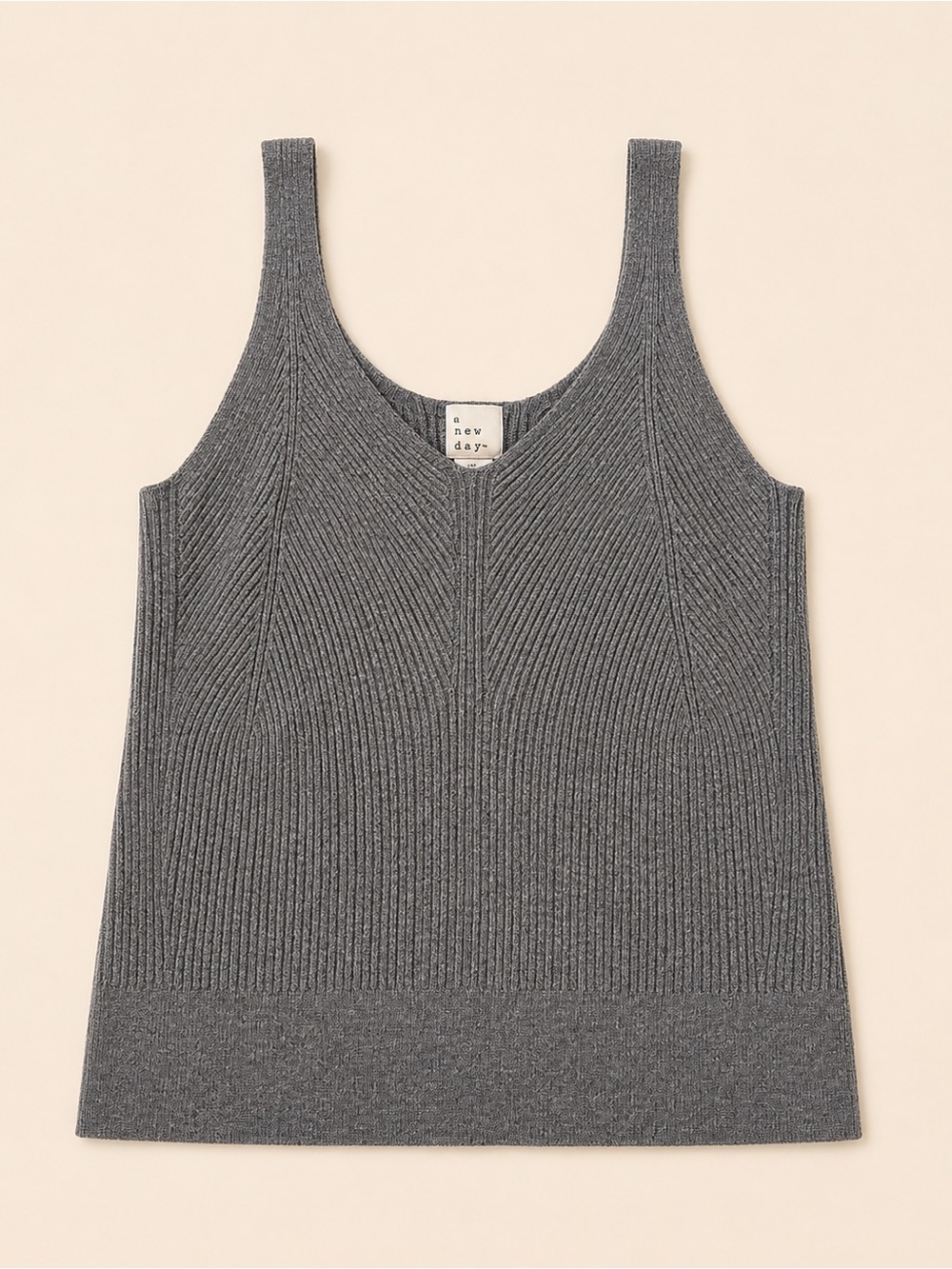 a new day Charcoal Ribbed Knit Tank